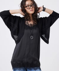 【torrazzo donna（トラッゾドンナ）】レースサテンキャミソール