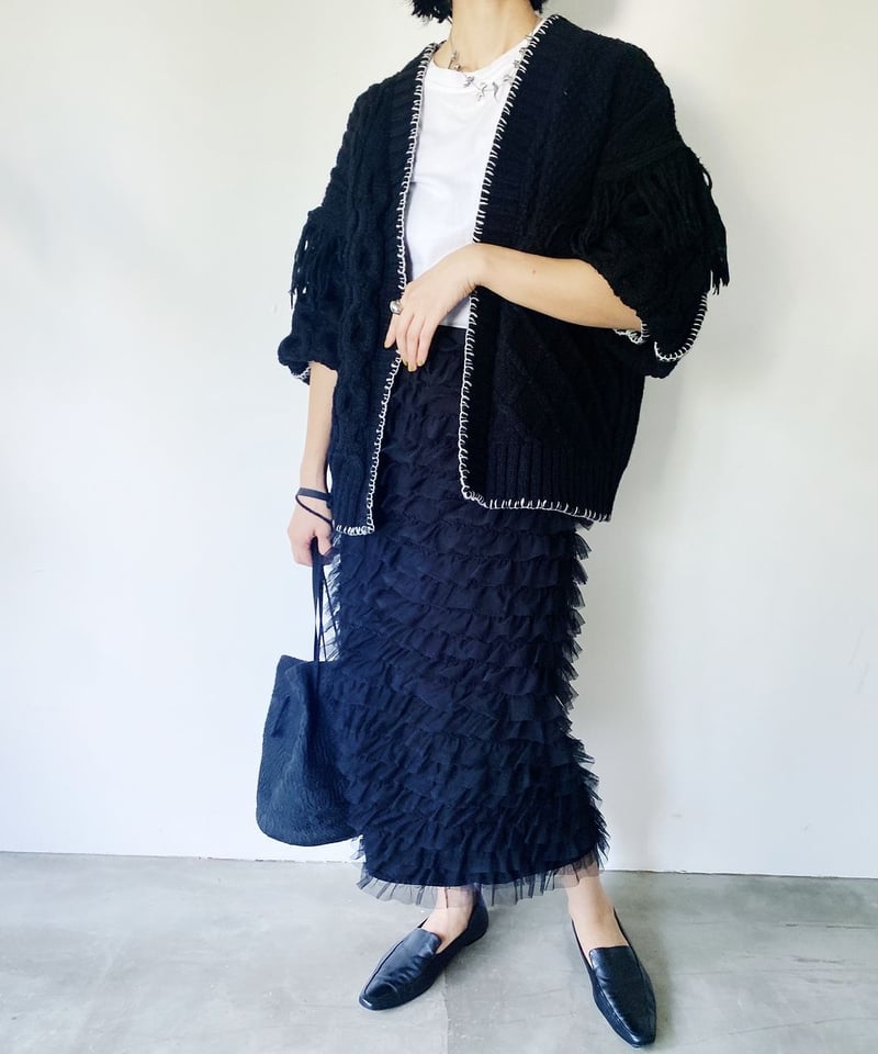 torrazzo donna (トラッゾドンナ)】メッシュフリル Iラインスカート