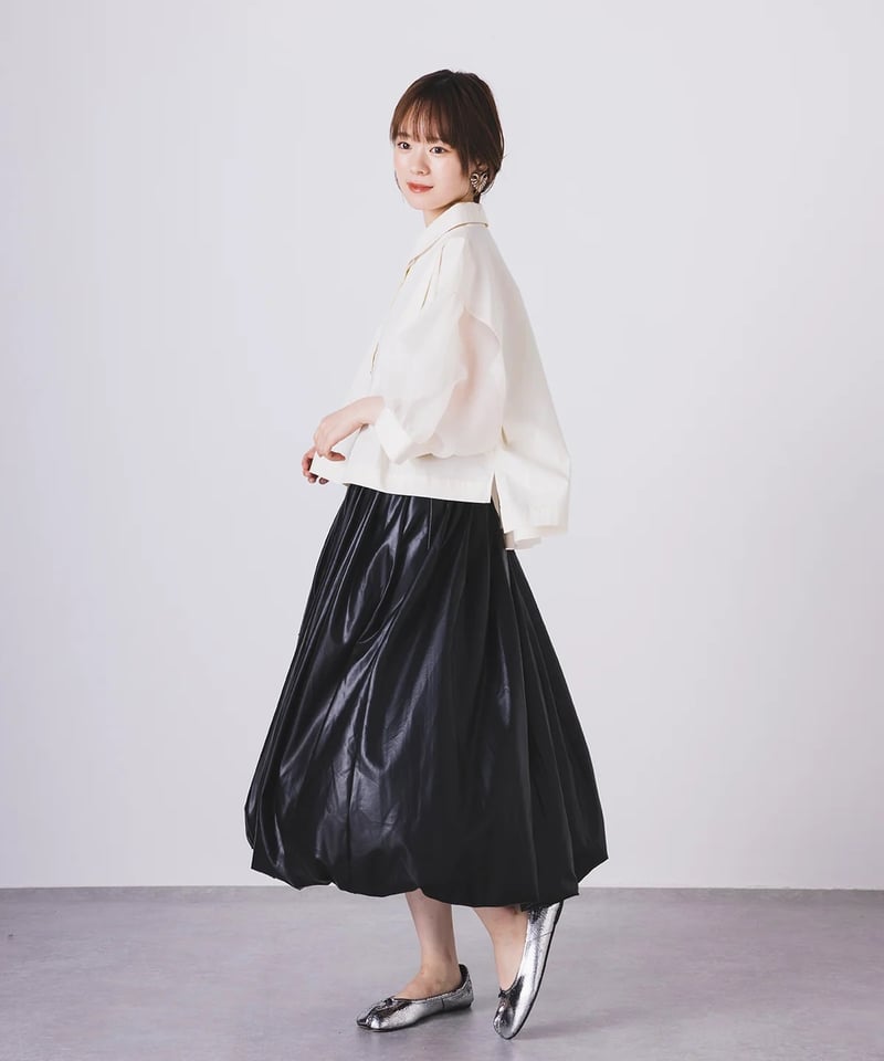 torrazzo donna(トラッゾドンナ)】エコレザーバルーンスカート torrazzo donna(トラッゾドンナ)】エコレザーバルーンスカート