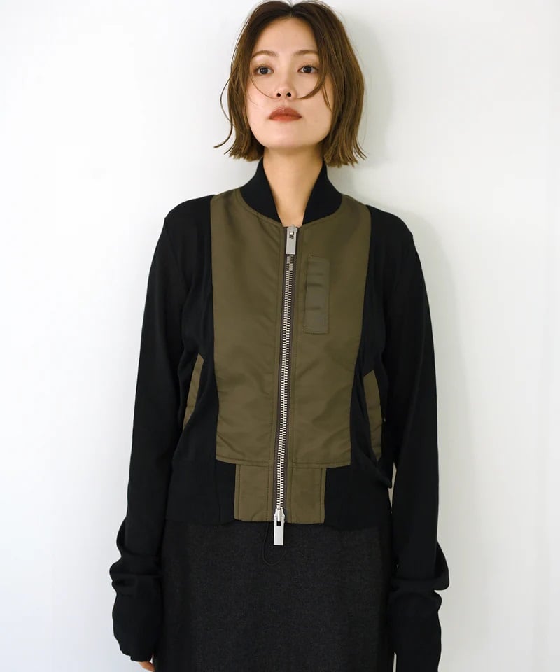 HERENCIA（ヘレンチア）】ニットドッキング ブルゾン | nulla online