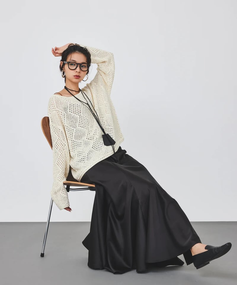 torrazzo donna(トラッゾドンナ)】ファンシーヤーンスパングルニット torrazzo donna(トラッゾドンナ)】ファンシーヤーンスパングルニット