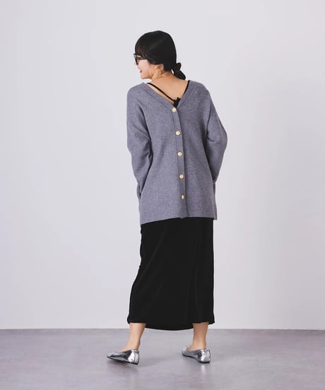 【torrazzo donna（トラッゾドンナ）】2WAY ロゴニットカーディガン