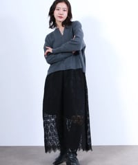 【torrazzo donna（トラッゾドンナ）】ニット×レースワンピース