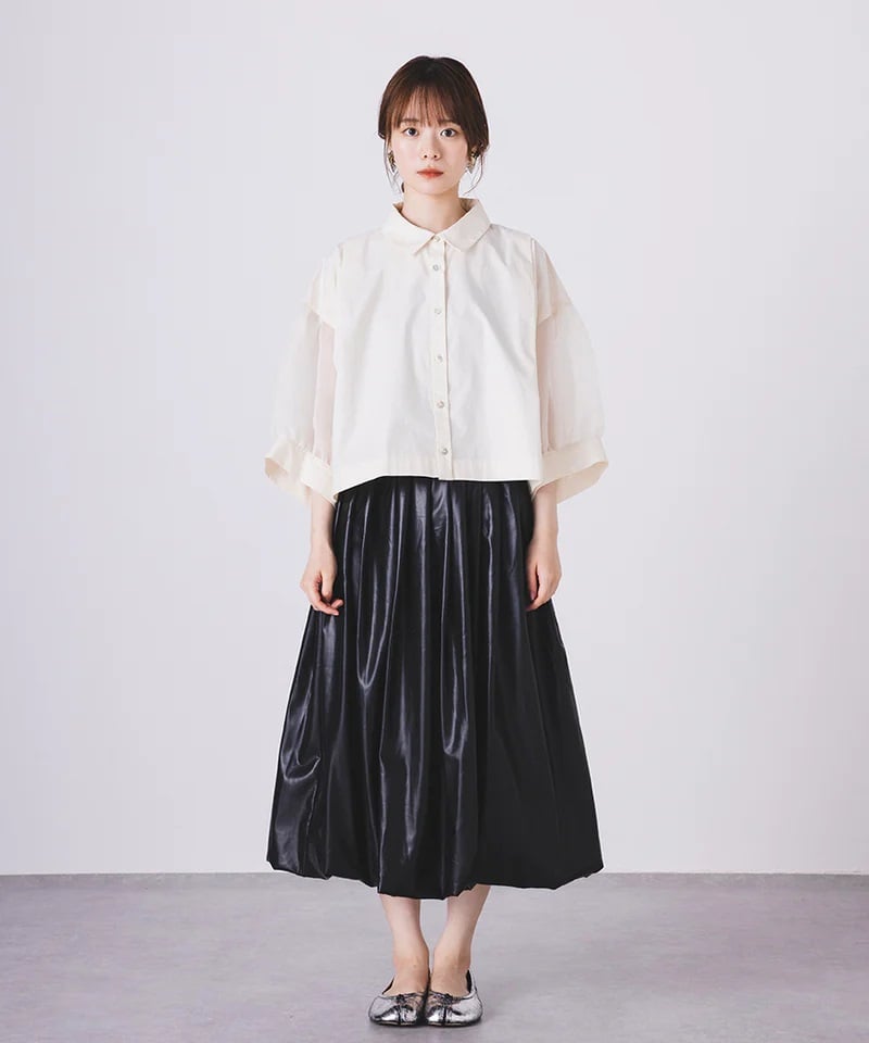torrazzo donna(トラッゾドンナ)】エコレザーバルーンスカート torrazzo donna(トラッゾドンナ)】エコレザーバルーンスカート