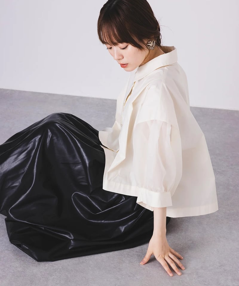 torrazzo donna（トラッゾドンナ）】エコレザーバルーンスカート  