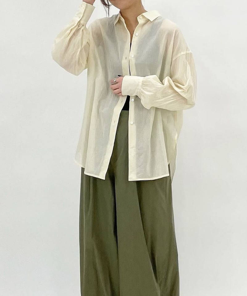 cafune カフネ コットンシャツ シャツ ベージュ コットン cafune（カフネ）】コットンボイル シャツ | nulla online