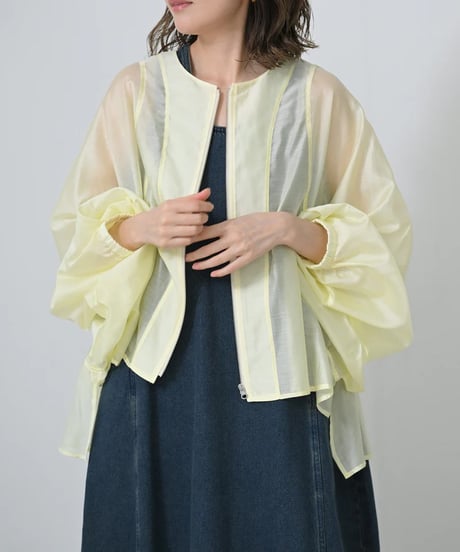 【HERENCIA（ヘレンチア）】ドルマンスリーブ シアーブラウス