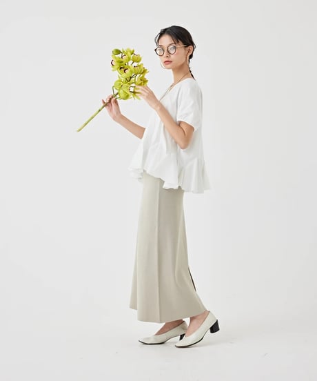 【torrazzo donna（トラッゾドンナ）】ハイブリットファブリックトップス