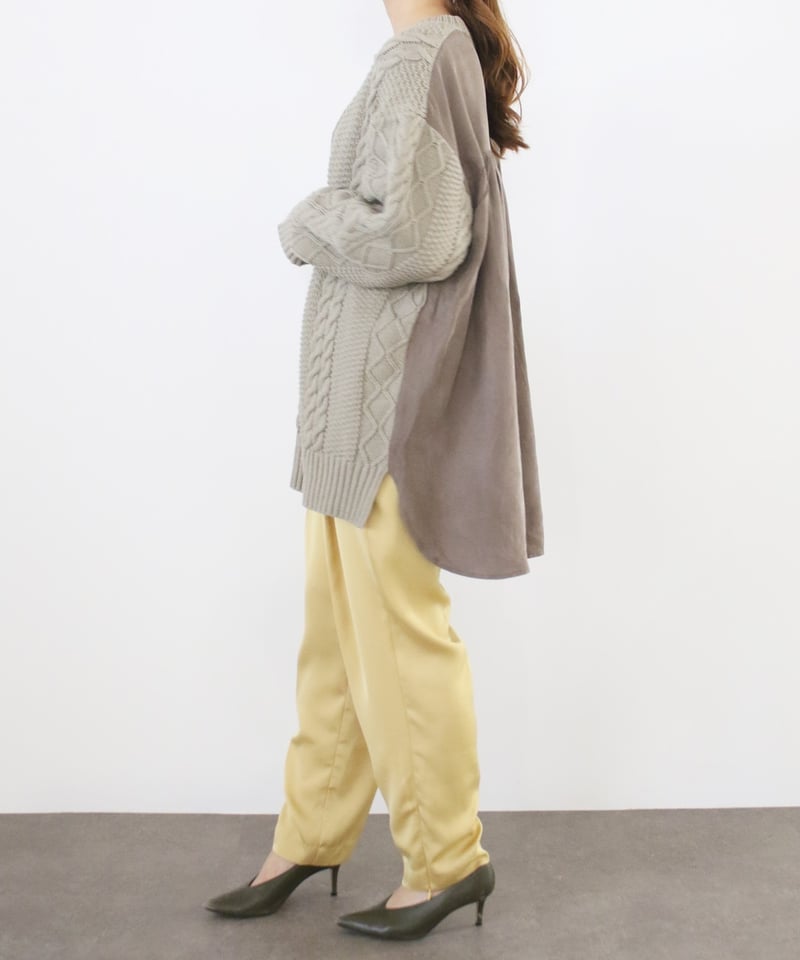 torrazzo donna（トラッゾドンナ）】ケーブル編みニットハイブリット