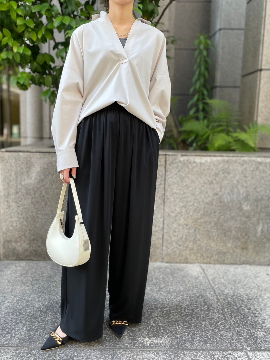 cafune(カフネ)リネンワイドパンツ Cafune 20%OFF Cafune カフネ コットン100％ ツータックワイド