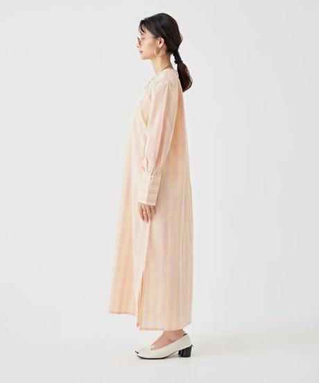 【torrazzo donna（トラッゾドンナ）】ストライプブロックプリントドレス