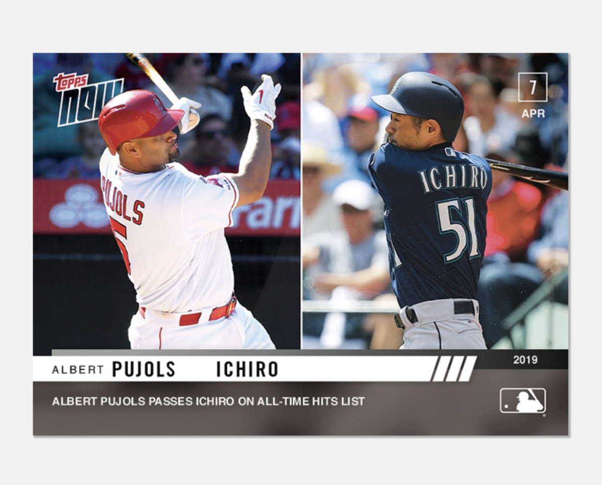2019 topps now Ichiro pujols イチロー | sportscar