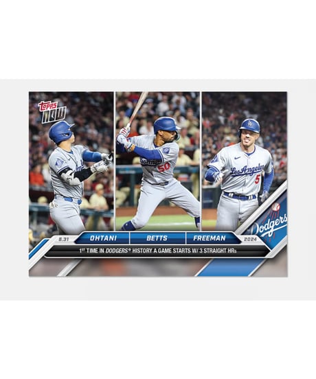 大谷翔平 Topps Now ボーナスカード 1試合3HR 50-50 達成試合