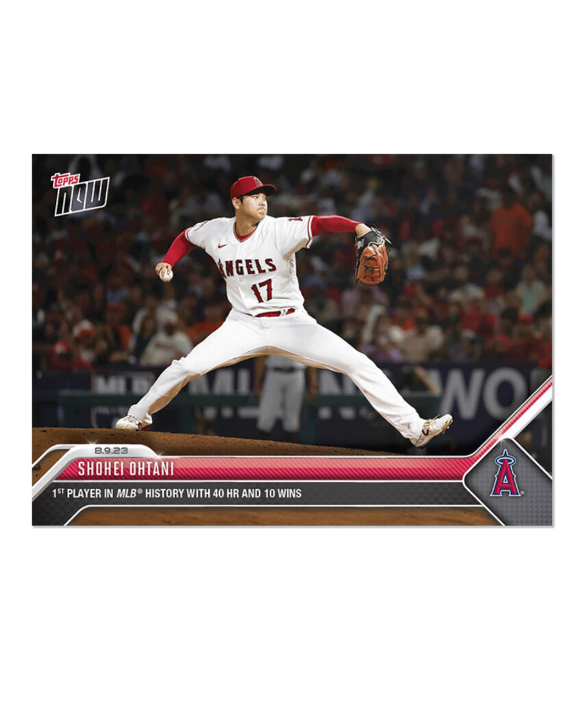 2023 topps now 大谷翔平 史上初のシーズン40HR and 10WIN | sp