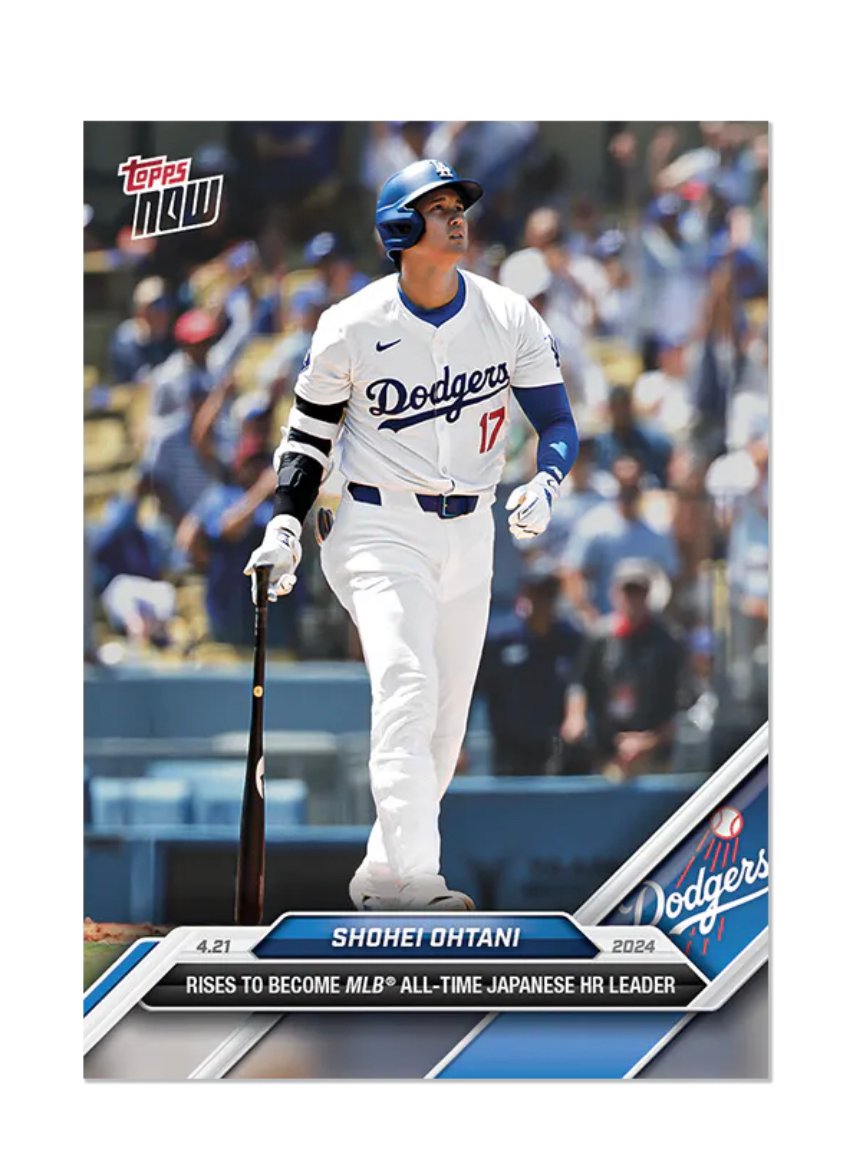 2024 topps now 大谷翔平 日本人トップ通算176ホームラン | sportsca