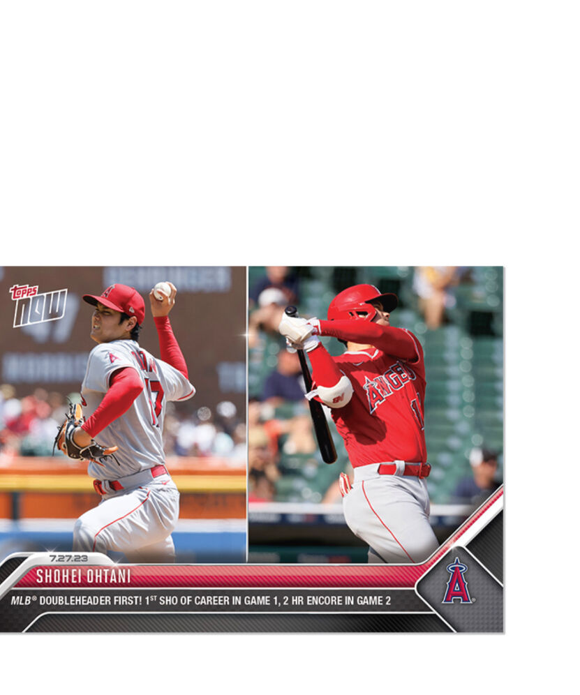 侍ジャパンtopps now 2023 大谷　翔平　25シリ バットフリップ エンジェルス