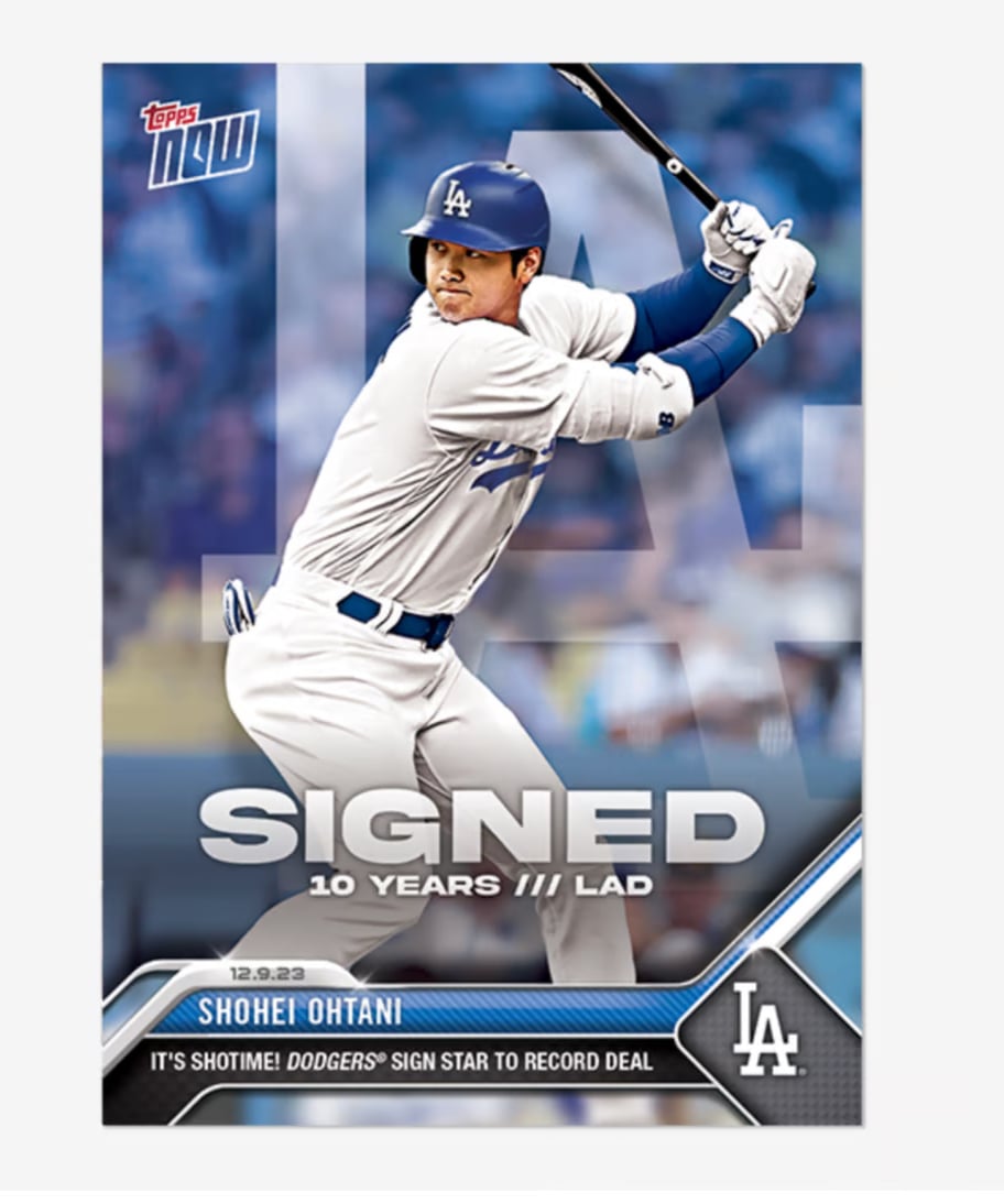 topps now ドジャース 9回大逆転 大谷翔平 他 25枚限定パラレル版