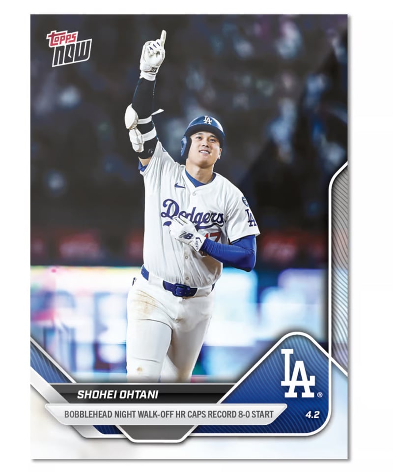 2025 topps now 大谷翔平 ボブルヘッドナイト walk-off