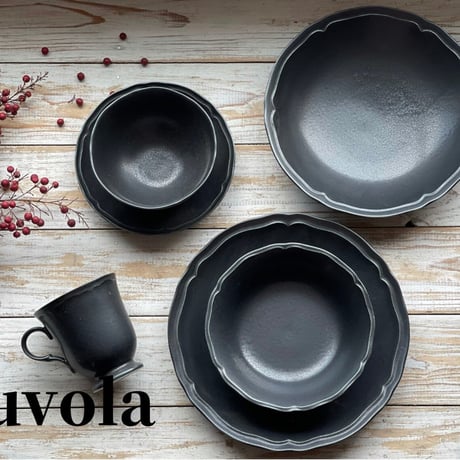 Nuvola（ヌヴォラ） Black【美濃焼　軽量食器　日本製　洋食器】
