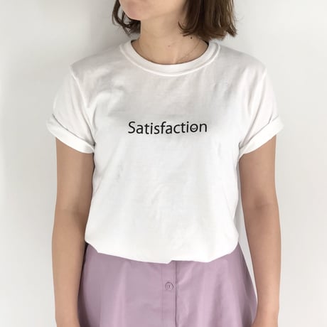 SatisfactionロゴTシャツ ホワイト