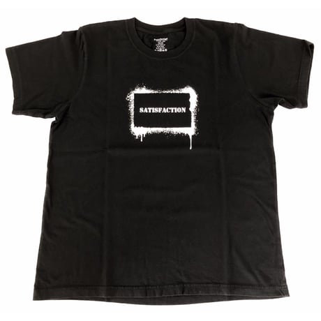 SatisfactionステンシルTシャツ ブラック
