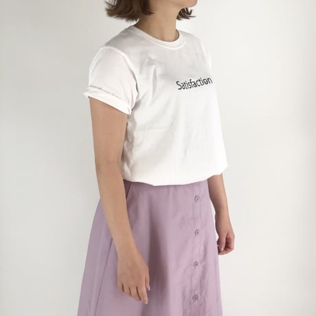 SatisfactionロゴTシャツ ホワイト