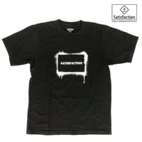 SatisfactionステンシルTシャツ ブラック