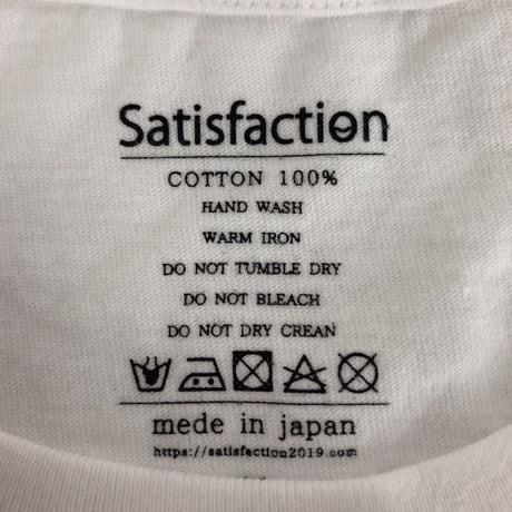 SatisfactionロゴTシャツ ホワイト