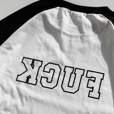 "FUCK" College Raglan Tee