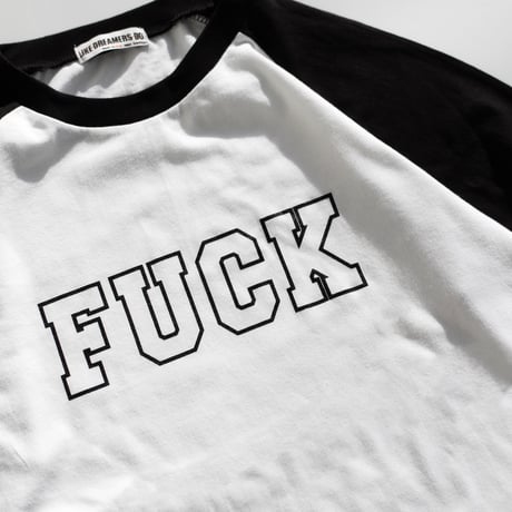 "FUCK" College Raglan Tee