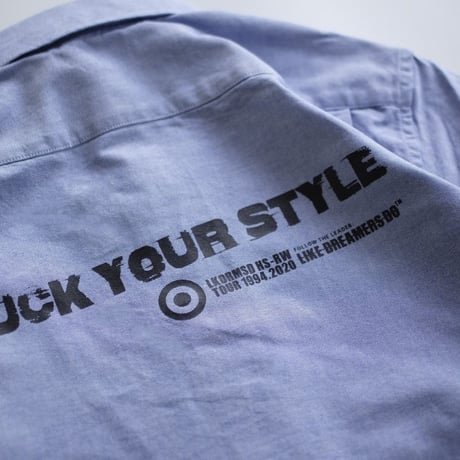 "FUCK YOUR STYLE" Oxford shirts(S)