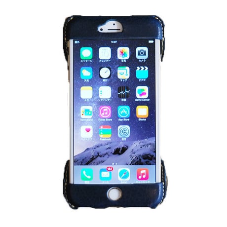 ROBERU Leather Case for iPhone 6 Plus NAVY