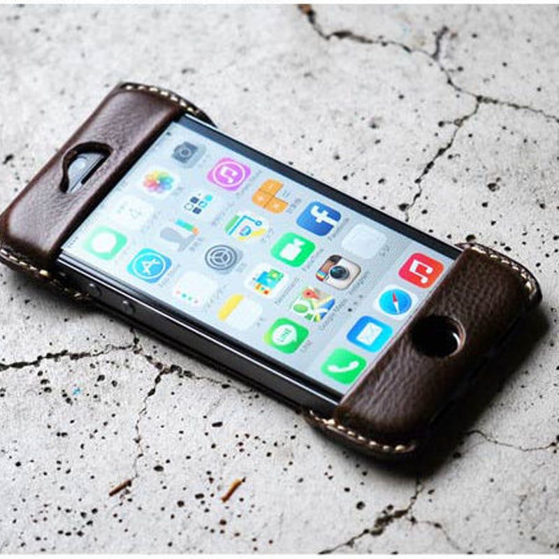ROBERU Leather Case for iPhone 5s BROWN | KYOYA