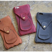 ROBERU iPhone Leather Case for iPhone 6 Plus, 6s Plus CAMEL / RED / NAVY