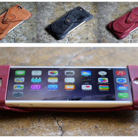 ROBERU iPhone Leather Case for iPhone 6 Plus, 6s Plus CAMEL / RED / NAVY