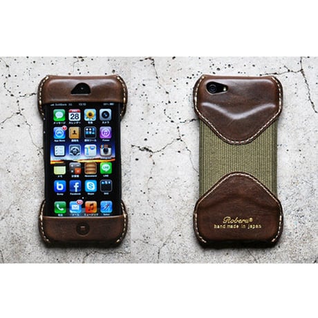 ROBERU Leather Case for iPhone 5 GREEN