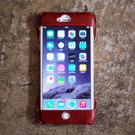 ROBERU Leather Case for iPhone 6 Plus  DARK RED