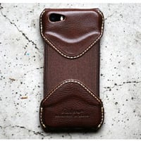 ROBERU Leather Case for iPhone 5s DARK BROWN