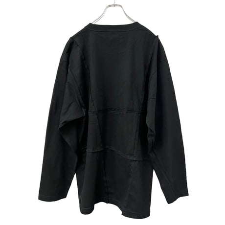 BROKEN PANEL L/S TEE（BLACK）