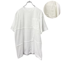 BROKEN PANEL POCKET T-SHIRT  (white)