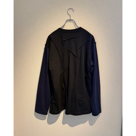 switched arm grunge longsleeve tee