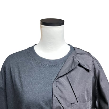 dress grunge docking shirt（black）