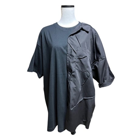 dress grunge docking shirt（black）