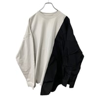 dress grunge half shirt （gray × black）
