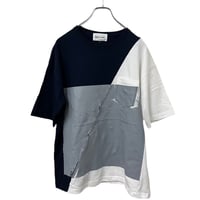 SLASH WALL TEE （NAVY / WHITE）