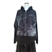 DG trompe-l’œil parka(black × silver)