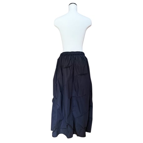 dress grunge long gather skirt (black)