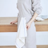 ［販売終了］　ancienne×wrap around R.   麻の割烹着(送料無料）