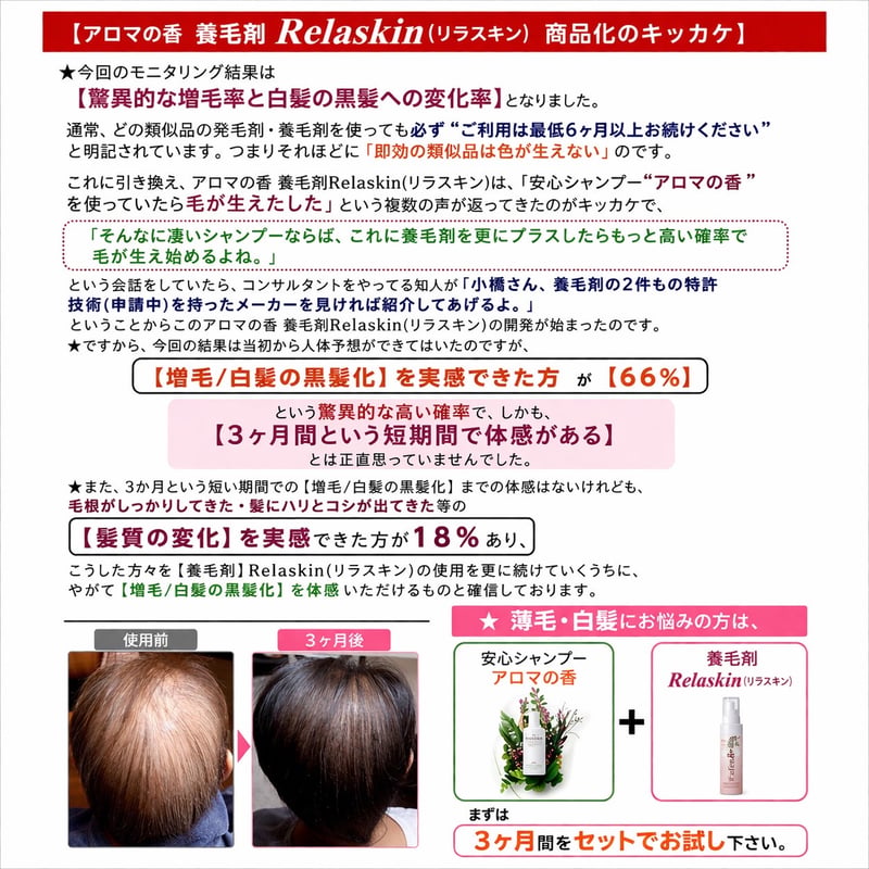 アロマの香 養毛剤 Relaskin(リラスキン）白髪の黒髪化 | TEJAKULA-SALT