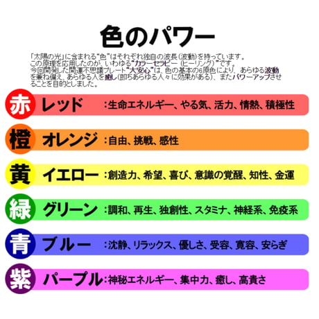 開運不思議プレート『大安心』（4種類セット）